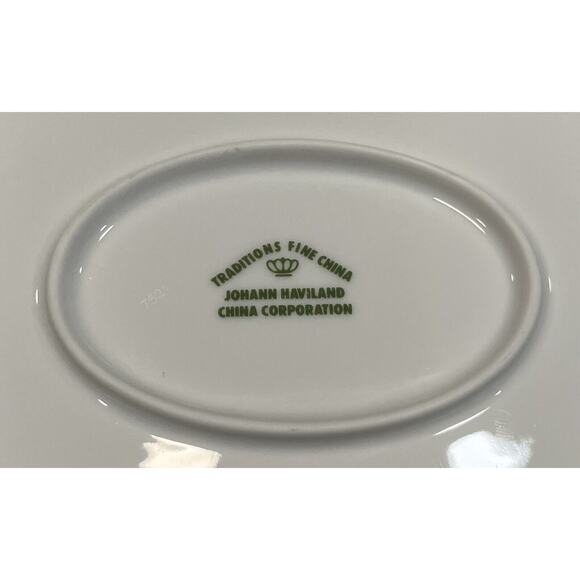 13” Johann Haviland Moss Rose Traditions Oval Serving Platter - Picture 4 of 4